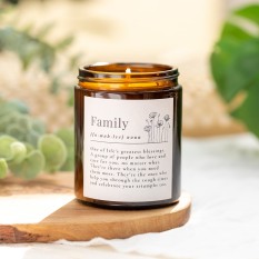 Hampers and Gifts to the UK - Send the Dictionary Definition Candle - Family